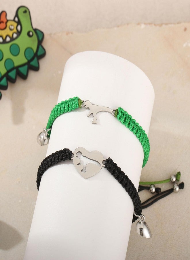 AULSIEY First Day of Kindergarten Boys Bracelet Mommy and Me, First Day of Pre School Bracelet Gifs for Son, Back to School Pre K Jewelry Gifts for Mom and Son,Matching Dinosaur Bracelets (B+G S) - Image 4