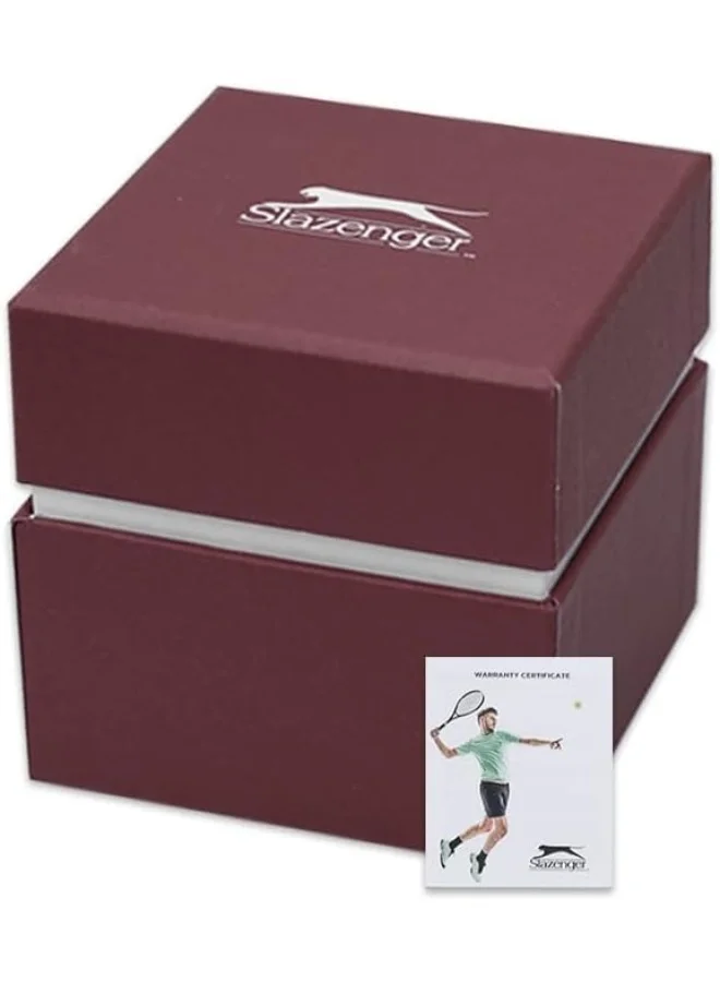 Slazenger SLAZENGER Men's Watch, Multi Function Display and Metal Strap - SL.9.2143.1.03, Gold