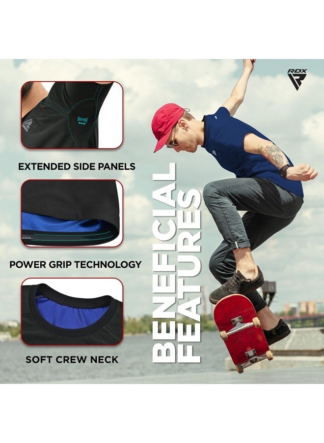 Rdx Men's Sauna Shirt Heat Trapping Sweat Suit - REACH OEKO TEX 100 Certified T-Shirt - Gym Workout Fitness Tank Top Trimmer - Image 3