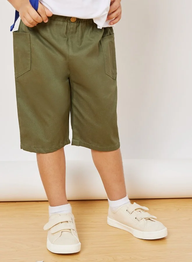 ستايلي شورت سادة بخصر مطاطي