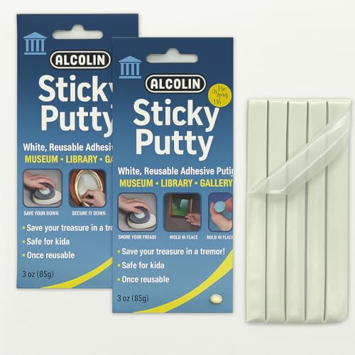 Alcolin Reusable Museum & Gallery Quality Adhesive Putty,- 2 Pack - 6oz. Won't Dry Out- Always Removable Repositionable - Image 2