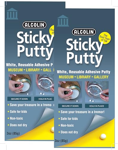 Alcolin Reusable Museum & Gallery Quality Adhesive Putty,- 2 Pack - 6oz. Won't Dry Out- Always Removable Repositionable - Image 3