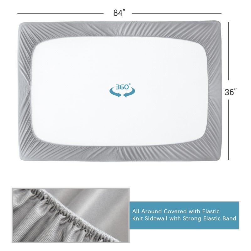 Biloban 2 Pack Hospital Bed Sheets Fitted, 36â€™â€™Ã—84â€™â€™Ã—14â€™â€™ Hospital Bed Sheet Fit for Home & Hospital Care Beds, Shrinkage & Stain Resistant RV Twin Sheets for RV Twin/Bunk Mattress - Image 5