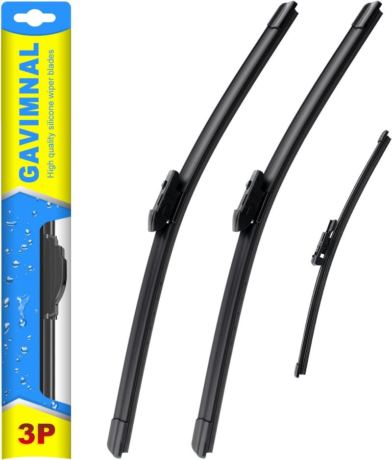 Gavimnal شفاطات غافيمنال® 24"+20"+15" بديلة لسيارات لاند روفر رينج روفر 2017-2022 - مجموعة لجميع الفصول من 3 قطع - Image 1