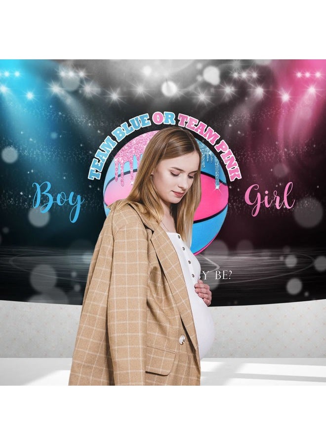 Rsuuinu Basketball Themed Gender Reveal Backdrop Boy or Girl Team Blue or Team Pink Baby Shower Background He or She Surprise Party Decorations Banner Cake Table Supplies Photo Booth Props 7x5ft - Image 5