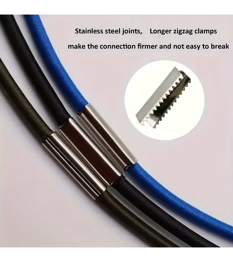 1pc Black Elastic Trash Bag Holder Durable Stretch Band For Home Office Outdoor - Image 4