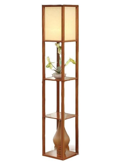 غطاء من الكتان لغرفة النوم الحديثة على الطراز الاسكندنافي مع مصباح عمودي على الأرض