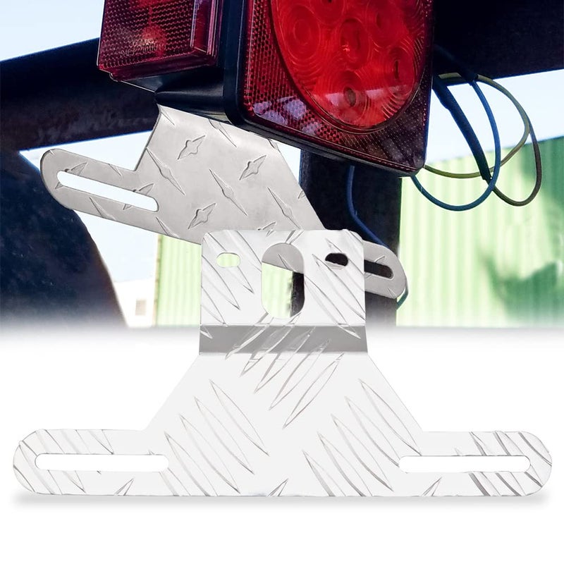 Samman Trailer License Plate Bracket License Plate Light Bracket for Trailers Trucks