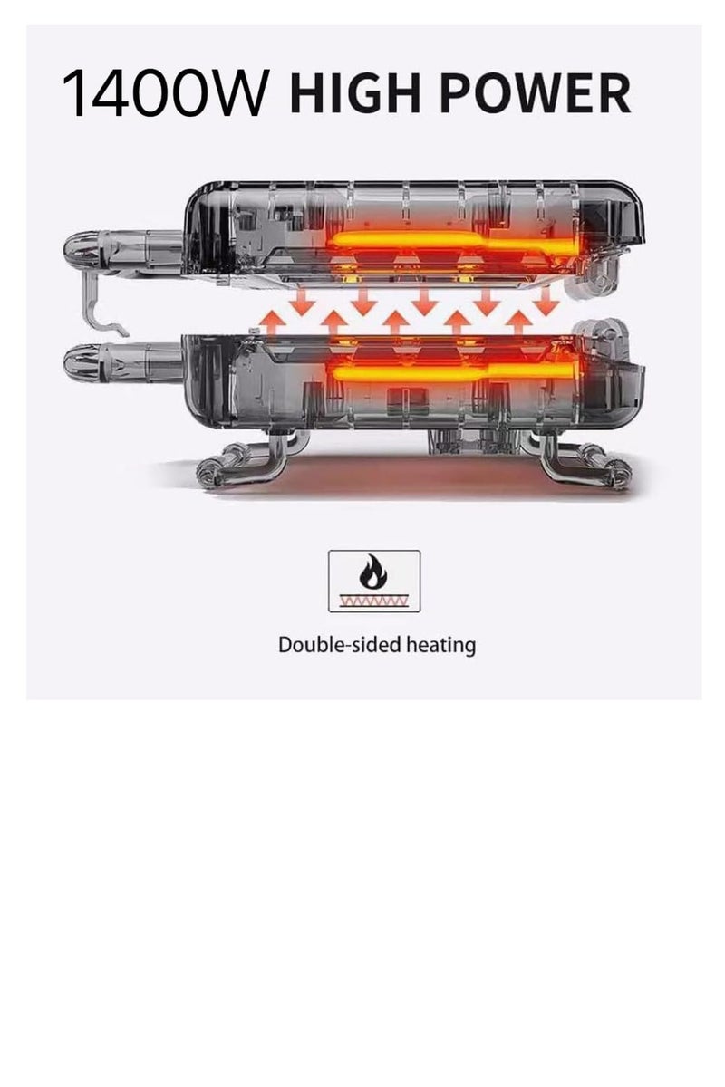 Haley مكبس ساندويتشات وبانيني هالي 1400 واط - شواية 4 شرائح، مقبض بارد الملمس، ألواح غير لاصقة، قفل أمان وحماية من الحرارة الزائدة - Image 5