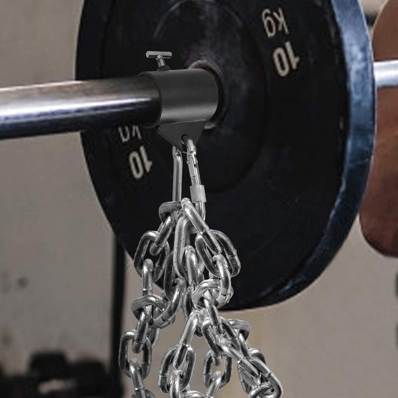 Luwint Mini Barbell Jack/Chain Collars with Loop for Weightlifting Deadlift - Image 4