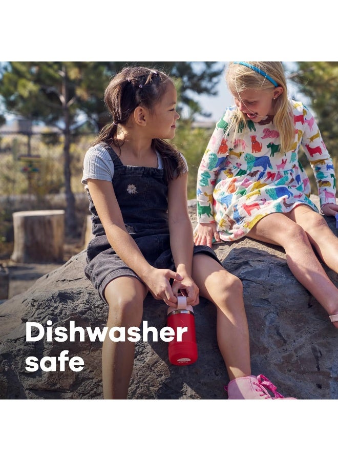 Hydro Flask 530ml Kids Wide Mouth Straw Cap and Boot - Goji Red - view 4