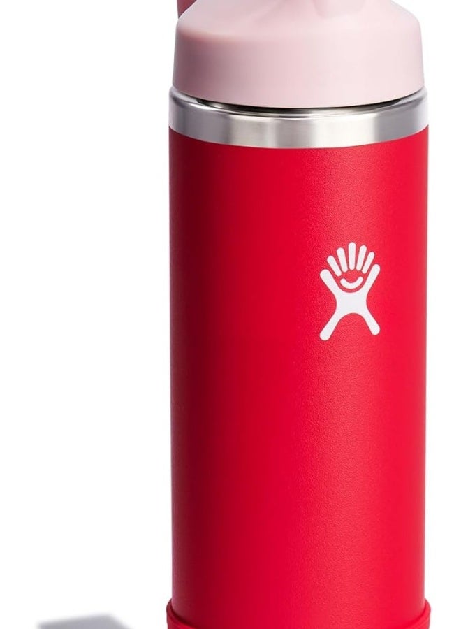 Hydro Flask 530ml Kids Wide Mouth Straw Cap and Boot - Goji Red - view 2
