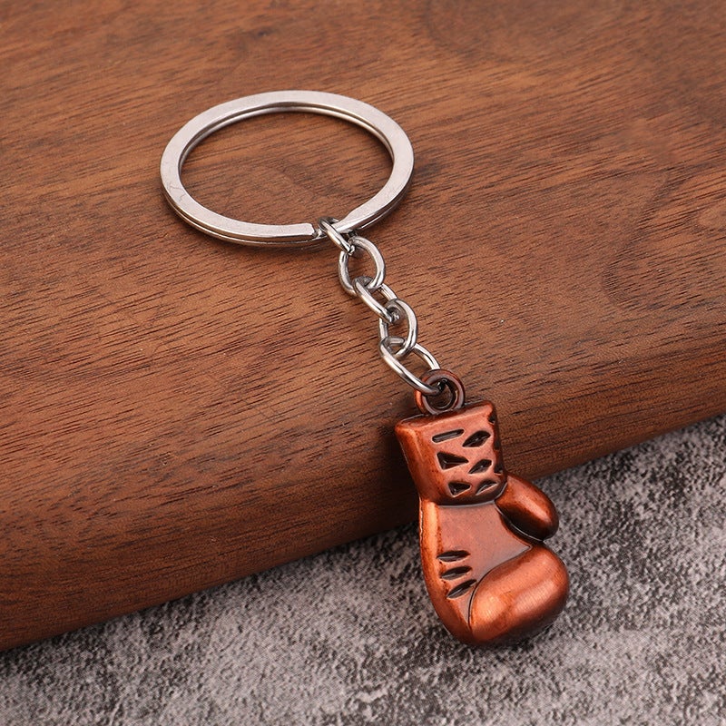 Mens Fitness Boxing keychain pendant boxing gloves key pendant 3D metal fight gloves keychainRivet Boxing Sleeve-Ancient Red Rivet Boxing Sleeve-Ancient Red