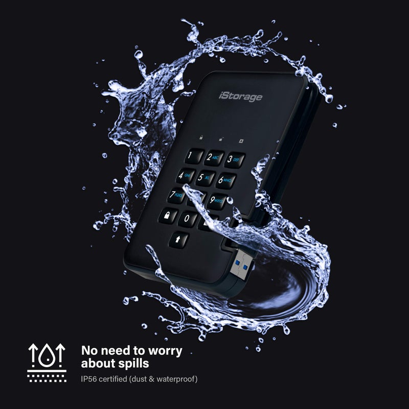 iStorage diskAshur2 HDD 1 TB | Secure Portable Hard Drive | Password Protected | Dust/Water-Resistant | Hardware Encryption - Image 4