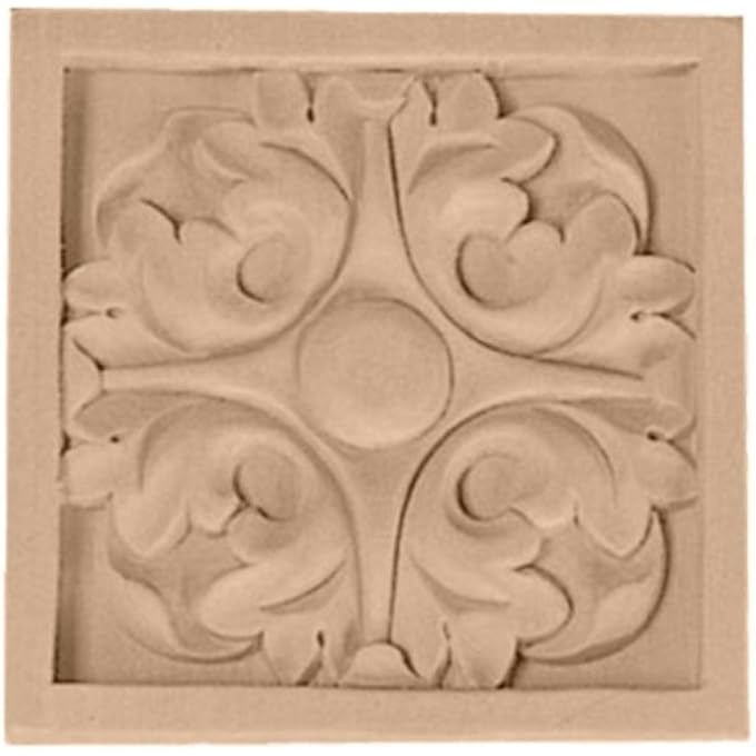 ROS05X05X01LFAL ROSETTE, 5 1/8"W X 5 1/8"H X 7/8"P, ALDER - Image 1