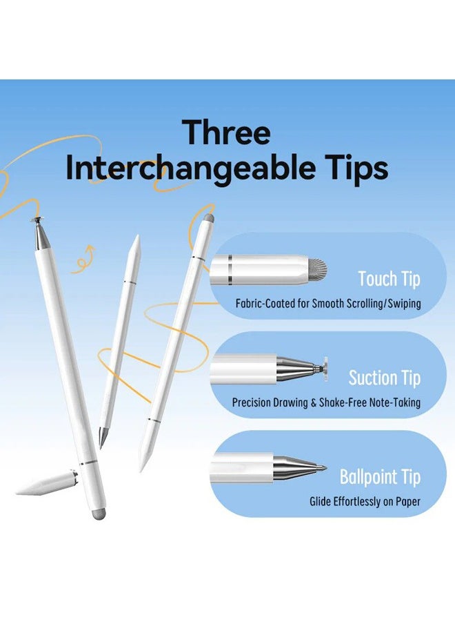 Generic - 3 In 1 High Adsorption Touch Screen Pen Compatible With Mobile Phones, Tablets And Ipads, Suitable For Android, Apple, Huawei Capacitive Pen - Image 1
