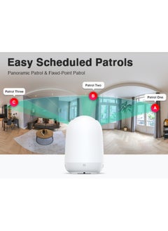 Botslab Indoor Camera (C222) 3K 5MP HD,Wi-Fi, Multi-scenes AI recognition, One-Touch Calls, 360° Smart Tracking, AI-powered detection(Crying Detection, Gesture Call)  - Image 3