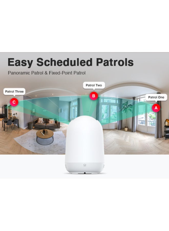 Botslab - Indoor Camera (C222) 3K 5MP HD,Wi-Fi, Multi-scenes AI recognition, One-Touch Calls, 360° Smart Tracking, AI-powered detection(Crying Detection, Gesture Call) - Image 1