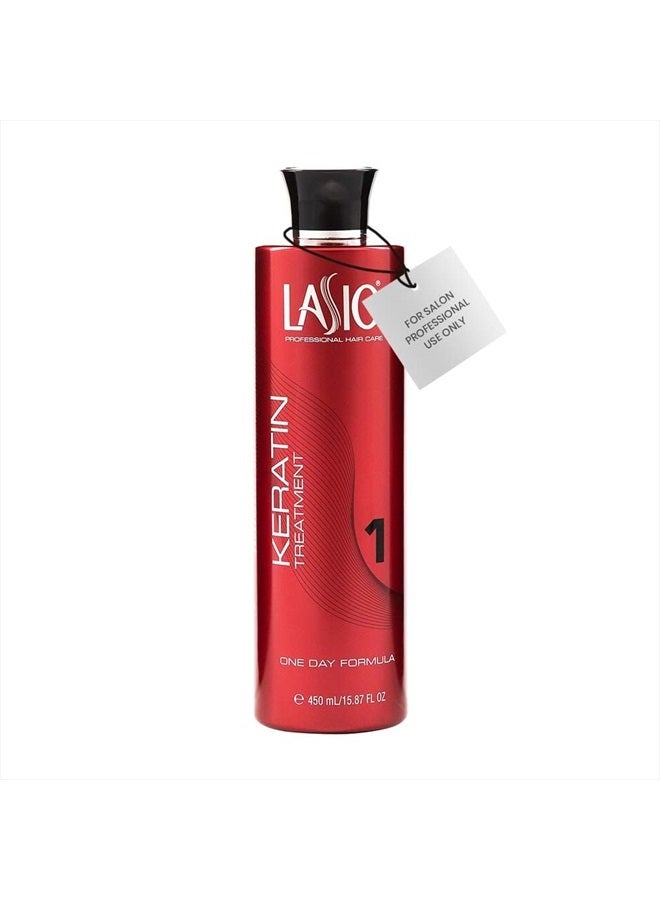 Lasio Keratin One Day Formula15.87 Fl. Oz., Infused with Amber Extract, Eliminates 100% Frizz and 90% curls, Lightweight Conditioner - Image 1