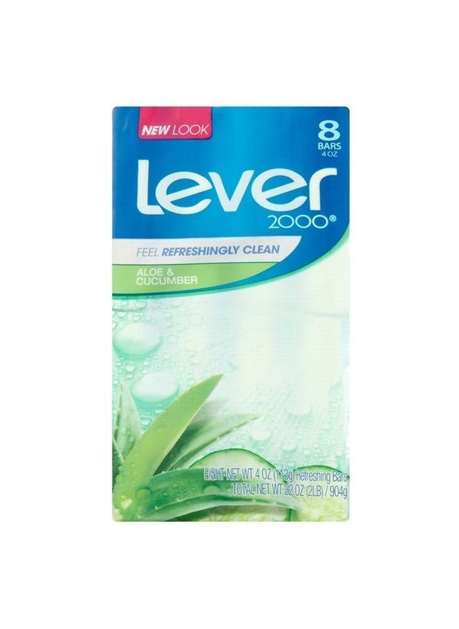 Lever 2000 - Bar Soap, Aloe& Cucumber, 4 oz bars, 8 ea (Pack of 4) - Image 1