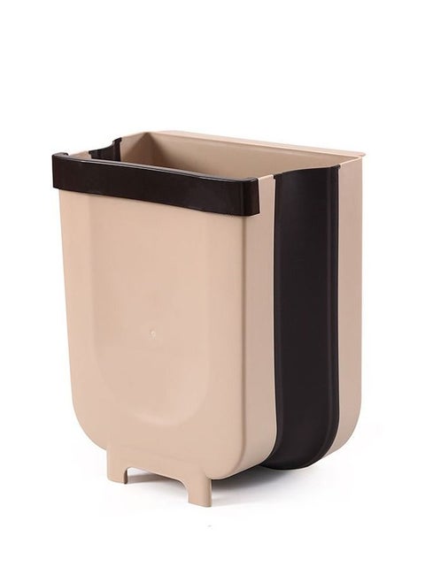 Portable Trash Bin Brown
