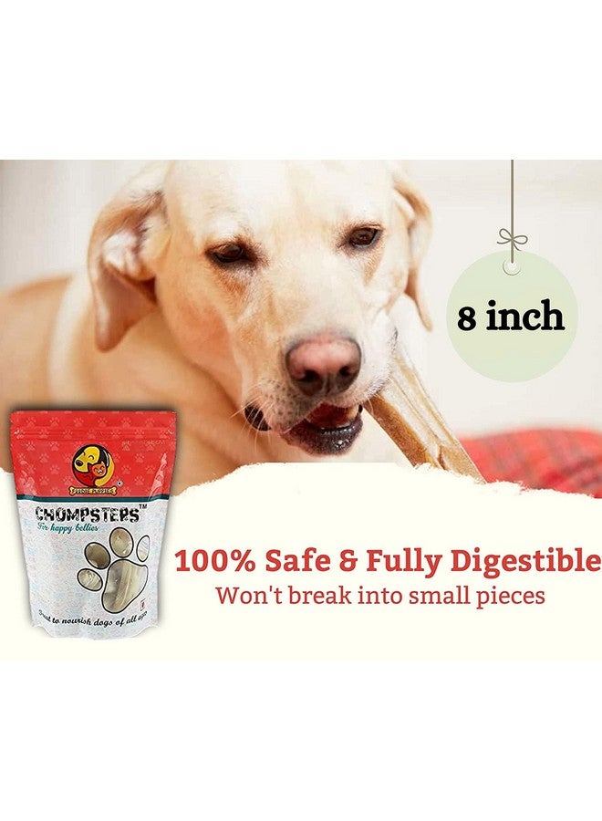 Chompsters Rawhide Pressed Bone Calcium Treat For Dogs - 8Inch (Pack Of 4) | Suitable For Large Dogs| Best Healthy Dog Bones To Clean Teeth And Freshen Breath - Image 5
