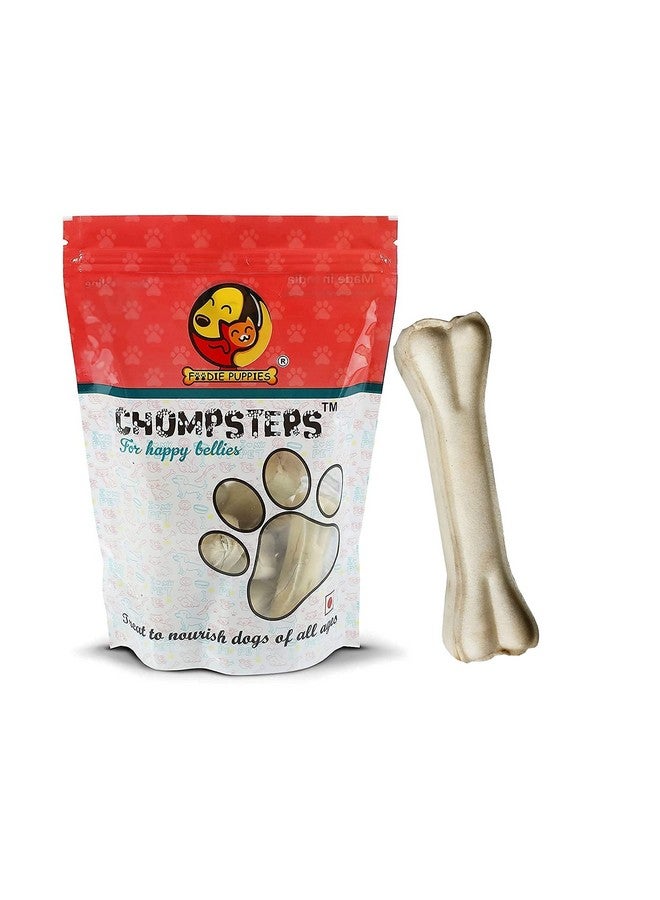 Chompsters Rawhide Pressed Bone Calcium Treat For Dogs - 8Inch (Pack Of 4) | Suitable For Large Dogs| Best Healthy Dog Bones To Clean Teeth And Freshen Breath - Image 1