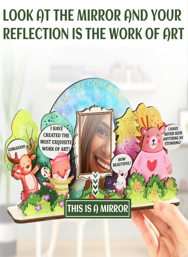 JULEASEL Inspirational Motivational Gifts for Women- You Are A Work of Art Desk Decorative Sign, You Are Beautiful Reminder, Cute Self Love Belief Gifts for Christmas, Birthday, Anniversary - Image 2