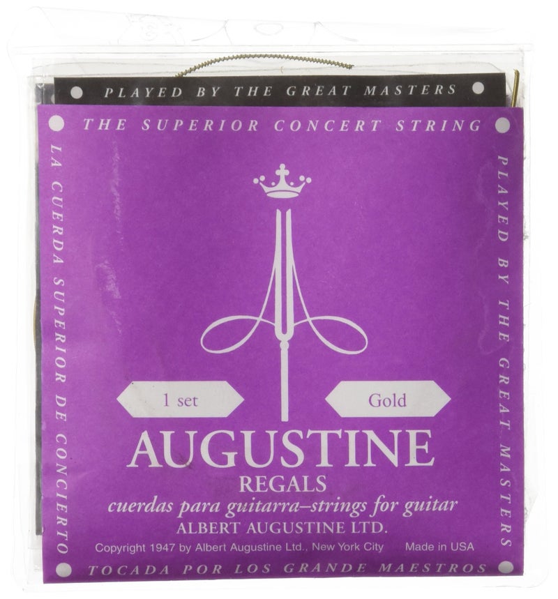 Augustine Regal Gold Crystal Nylon Guitar Strings - Medium Tension - 1 Set - Image 1