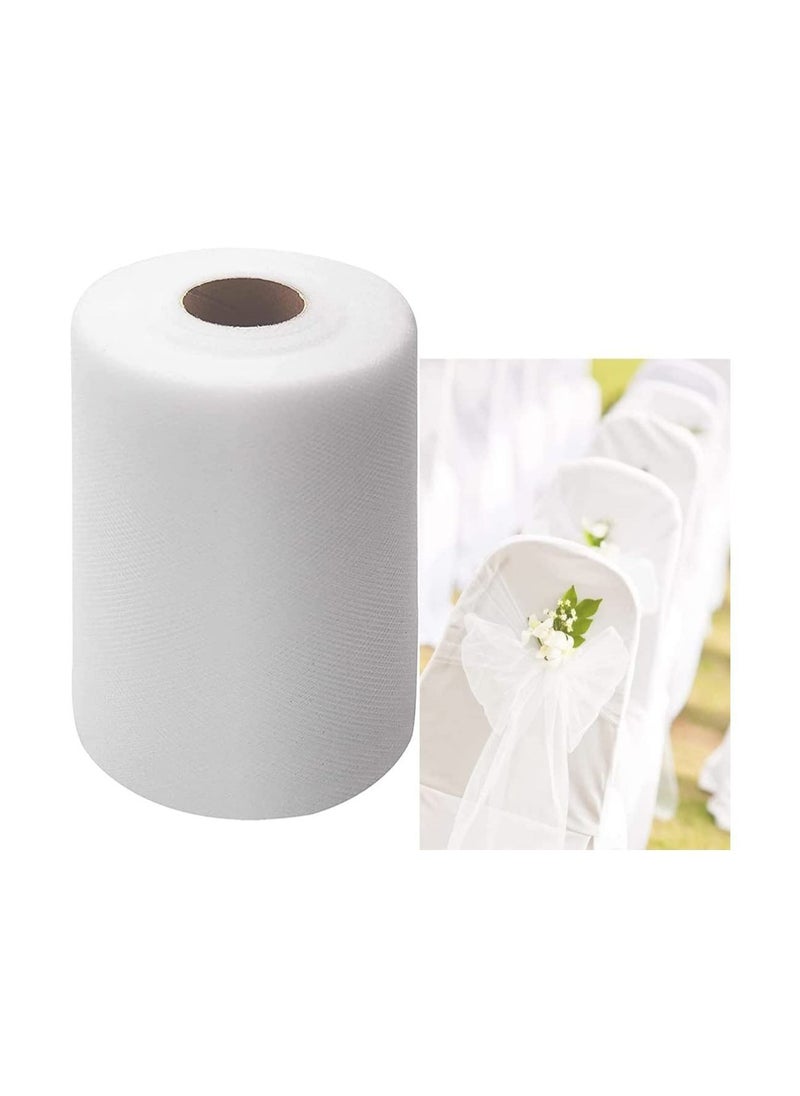 Y&D 1 Rolls Tulle Fabric 6 Inch by 100 Yards Spool for Wedding Party Decorations Gift Bow Craft Tutu Skirt 