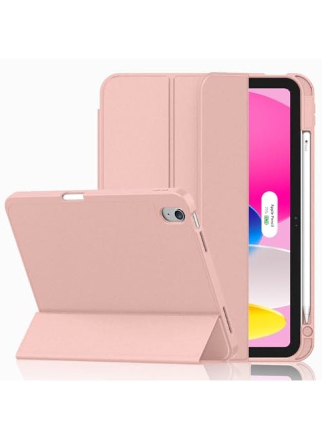 iMieet حافظة iMieet لجهاز iPad (A16)/الجيل العاشر من iPad [11 بوصة 2025/10.9 بوصة 2022]، حافظة ذكية قابلة للطي ثلاثية مع حامل وحامل قلم وظهر TPU ناعم، تدعم Touch ID (أسود) - Image 1