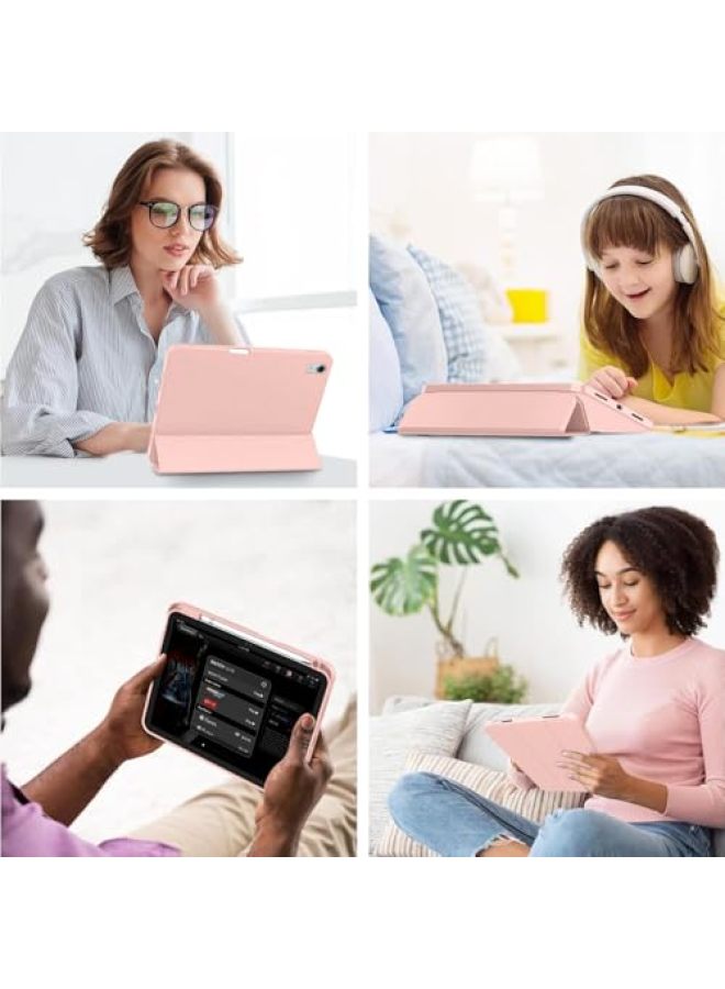 iMieet حافظة iMieet لجهاز iPad (A16)/الجيل العاشر من iPad [11 بوصة 2025/10.9 بوصة 2022]، حافظة ذكية قابلة للطي ثلاثية مع حامل وحامل قلم وظهر TPU ناعم، تدعم Touch ID (أسود) - Image 4