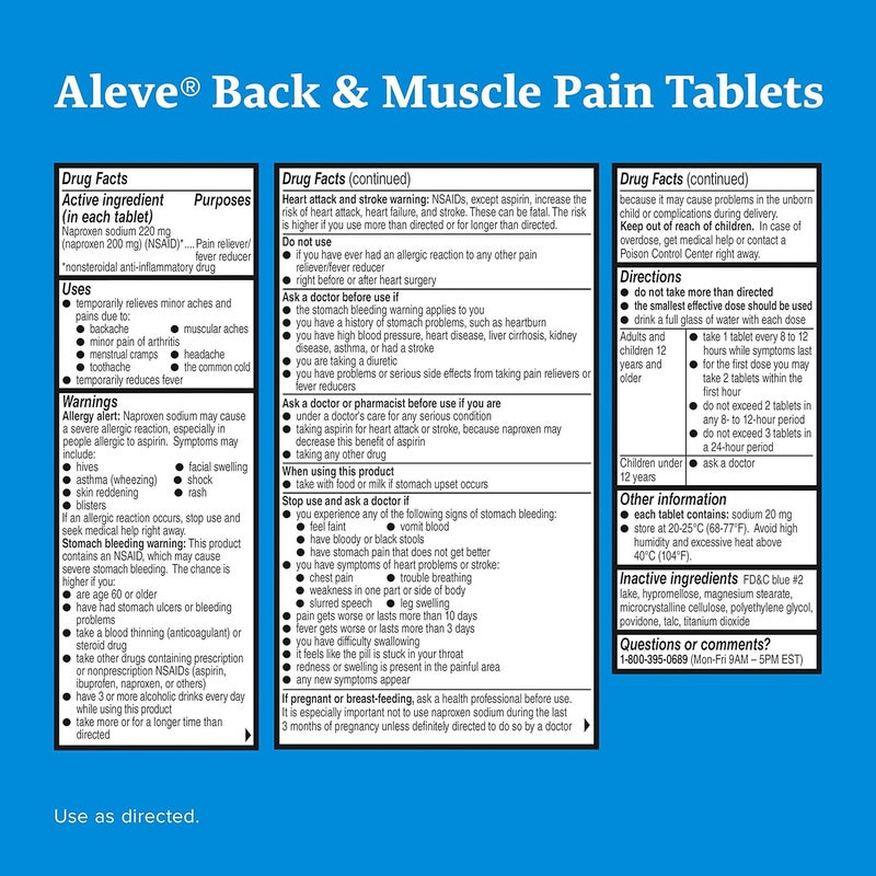 Aleve Back and Muscle Pain TAB 2DZ 90 ct (Pack of 3) - Image 1