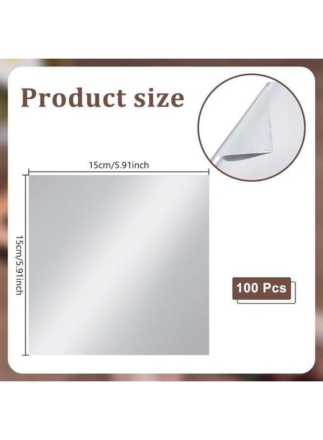 AHANDMAKER 100 Sheets Aluminum Metal Crafts DIY Foil Roll 0.07 mm Thick Tinfoil Flashing Roll Metal Sheets for Crafting Art Painting Engraving and Embossing (6 Inch X 6 Inch, Silver) - Image 2
