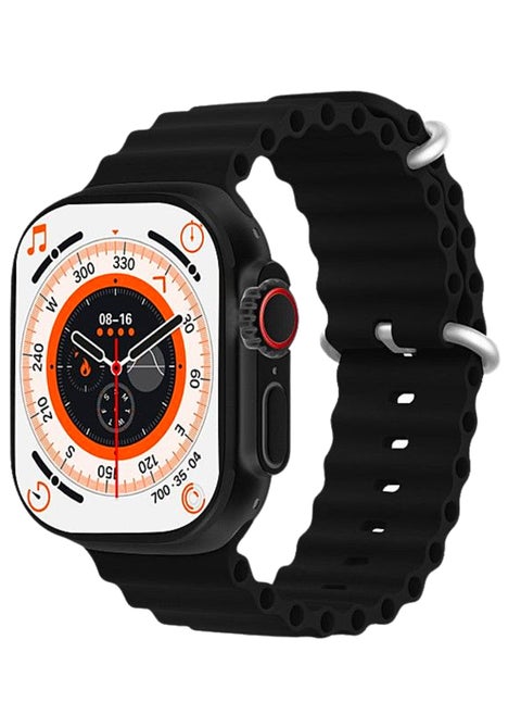 smart watch t800 ultra Series 8  1.99 Inch IPS display NFC Bluetooth V5 Call Waterproof IP67 Wireless Charger - Black