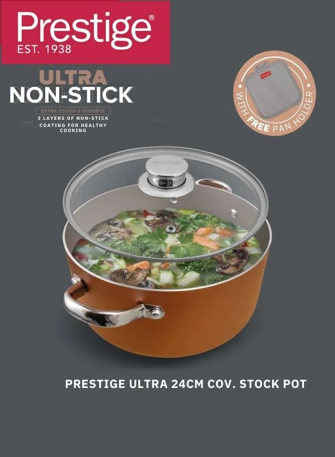 Prestige Prestige Ultra 24Cm/5.2L/5.5Qt Casserole With Glass Lid And Pan Holder