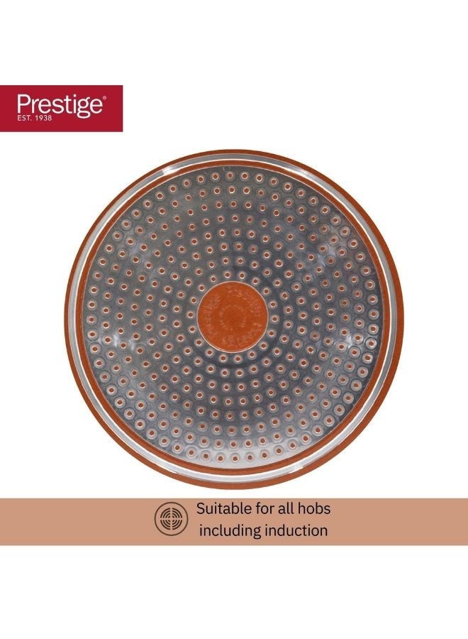 طاجن برستيج ألترا 24 سم / 5.2 لتر / 5.5 كوارت مع غطاء زجاجي وحامل مقلاة