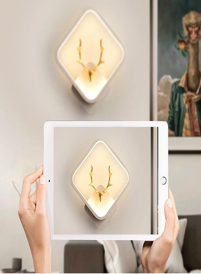 ADWAIT Decore Led Fancy Wall Light,Night Lamp,Decorative Lamp,Wall Hanging Lights for Bedroom,Living Room,Color(Warm White+Natural White+Cold White). (White(Squar) Deer Head) - Image 3