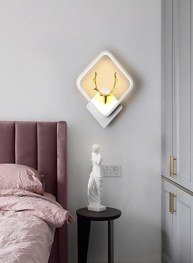 ADWAIT Decore Led Fancy Wall Light,Night Lamp,Decorative Lamp,Wall Hanging Lights for Bedroom,Living Room,Color(Warm White+Natural White+Cold White). (White(Squar) Deer Head) - Image 2