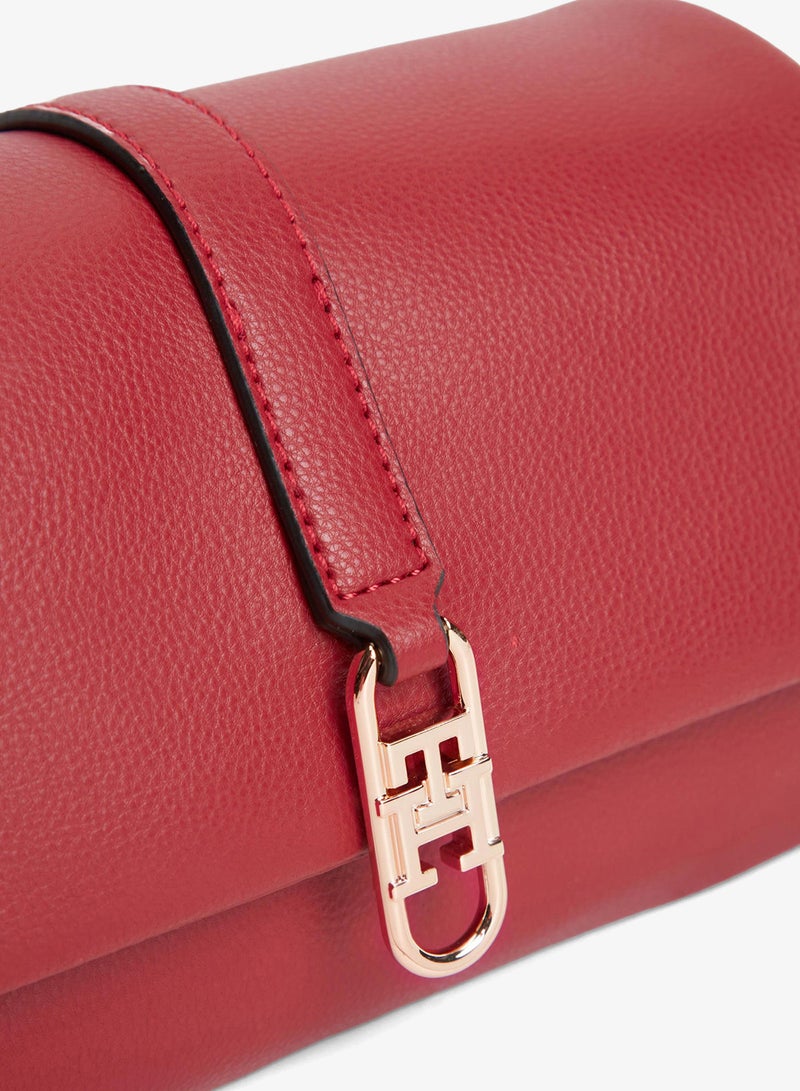 TOMMY HILFIGER TH Monogram Flap Closure Crossbody Bag - Image 3