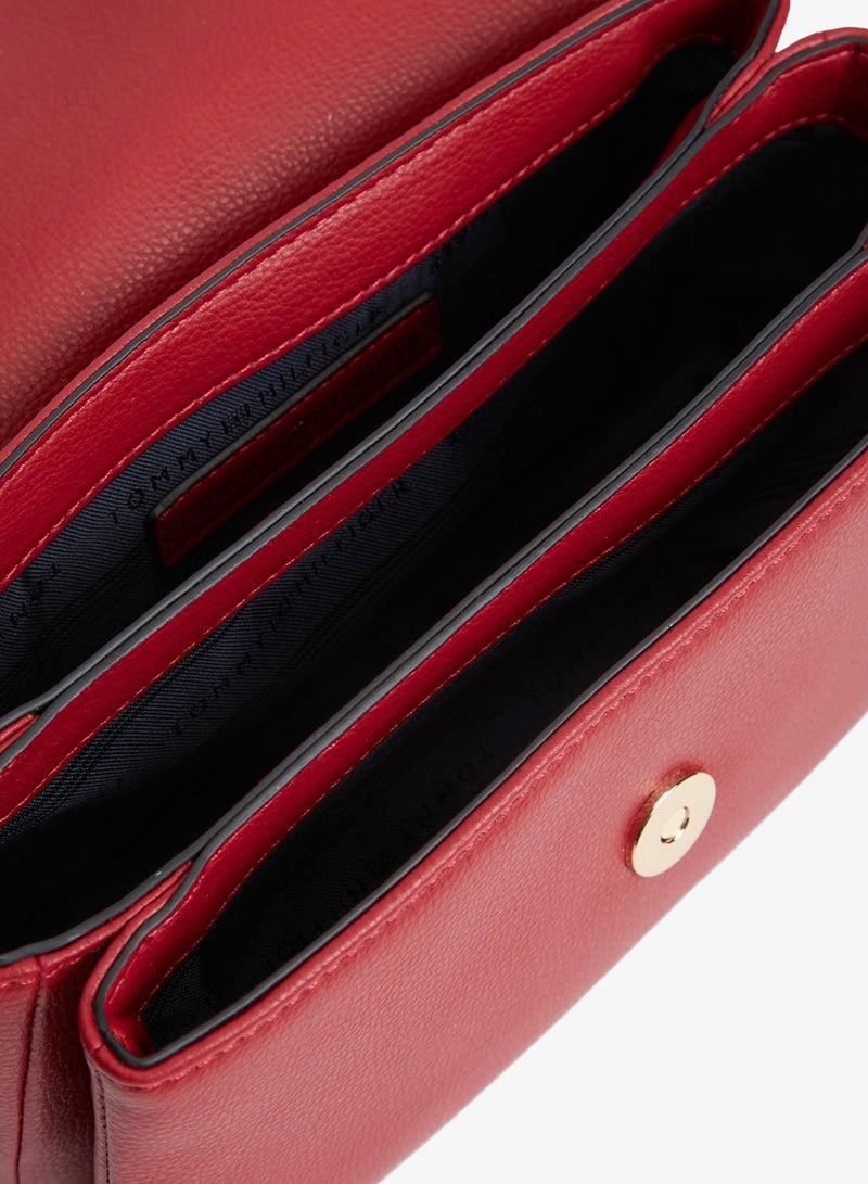 TOMMY HILFIGER TH Monogram Flap Closure Crossbody Bag - Image 5