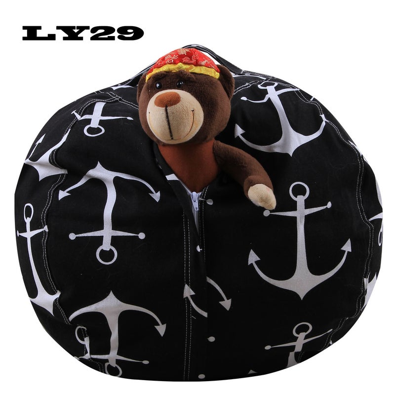 Children'S Plush Toy Storage Bag, Children'S Home Large-Capacity Canvas Bean Bag, Bean Bag, Quilt Storage, Supply - Image 1