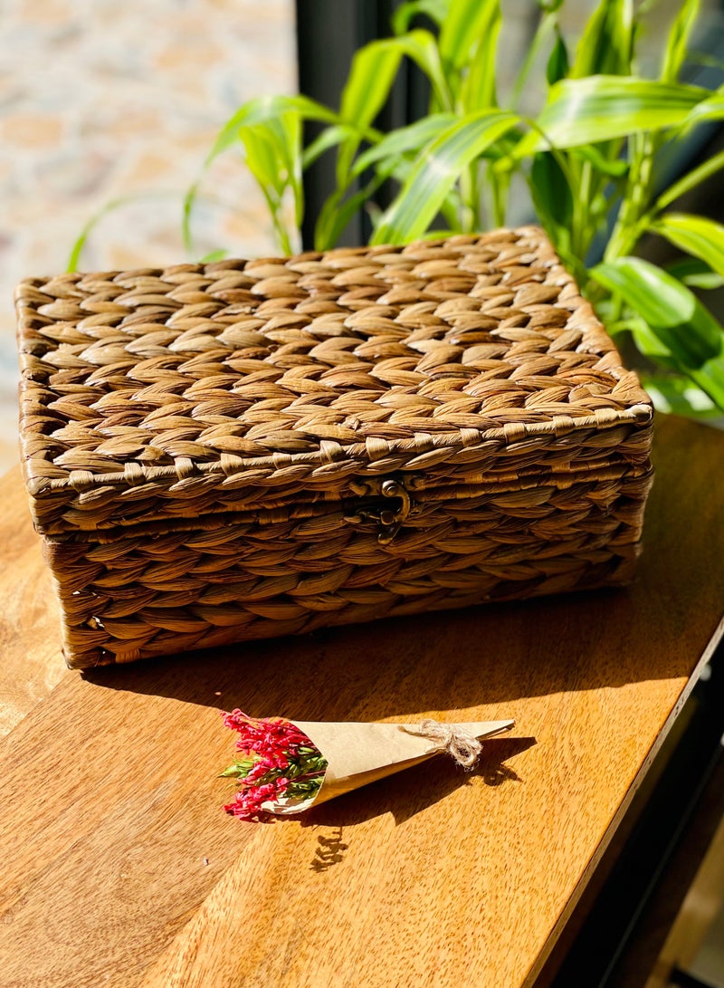 Conscious Curations Wicker handwoven trunk - Image 1