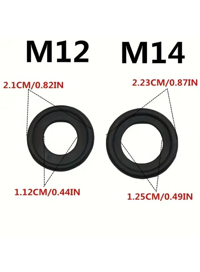 Universal Oil Pan Drain Plug Gasket Seal Ring Rubber Pack Of 6 M14 Size - Image 3