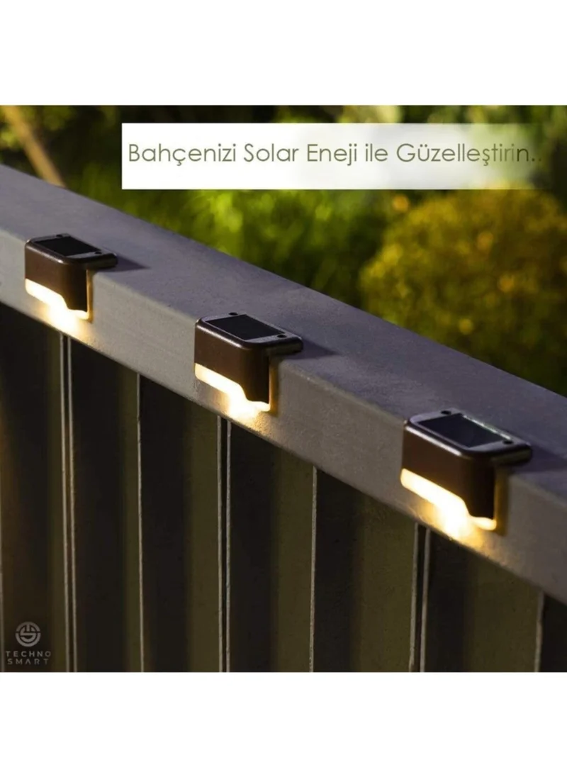 Lisinya Solar Solar Powered Angle Ladder Veranda Garden LED Lamp Set of 4