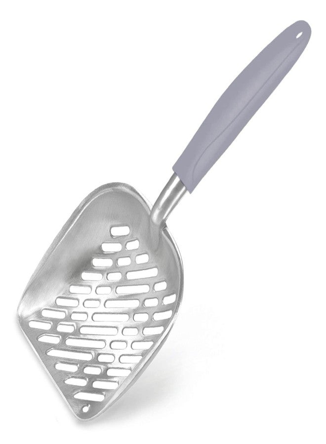 SunGrow Cat Litter Scoop, Life Transforming Cat Scooper, Reduces Hand Fatigue, Saves Clear Litter, Use with Small Litter Type, Makes Scooping Faster and Easier, Gray, 1 pc - Image 1