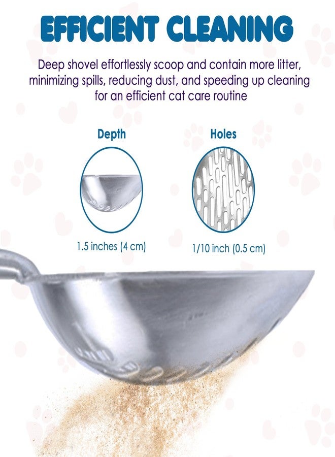 SunGrow Cat Litter Scoop, Life Transforming Cat Scooper, Reduces Hand Fatigue, Saves Clear Litter, Use with Small Litter Type, Makes Scooping Faster and Easier, Gray, 1 pc - Image 4