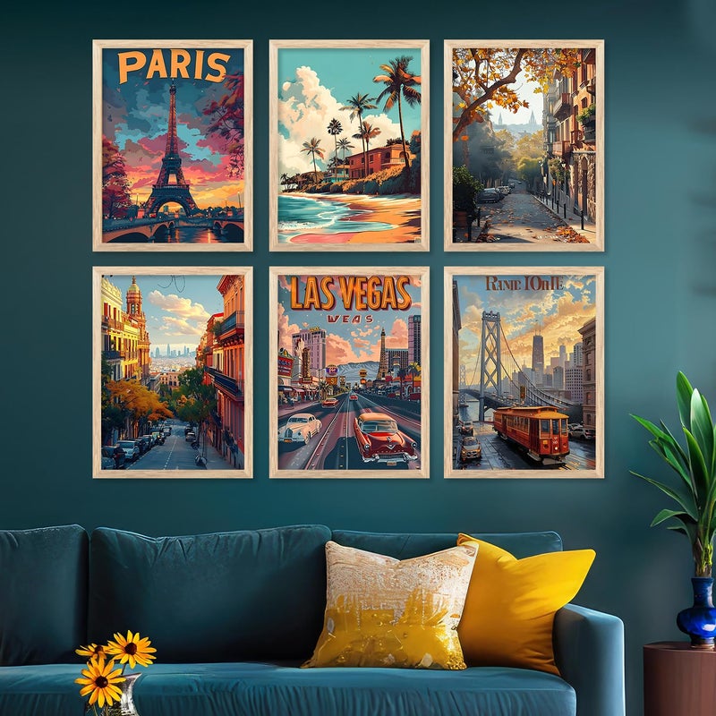 AVENZA Modern Wall Paintings For Wall Hanging Abstract Wall Poster With Frames For Wall Decor Living Room Wall Poster With Hanging Frames 10 13 inch D