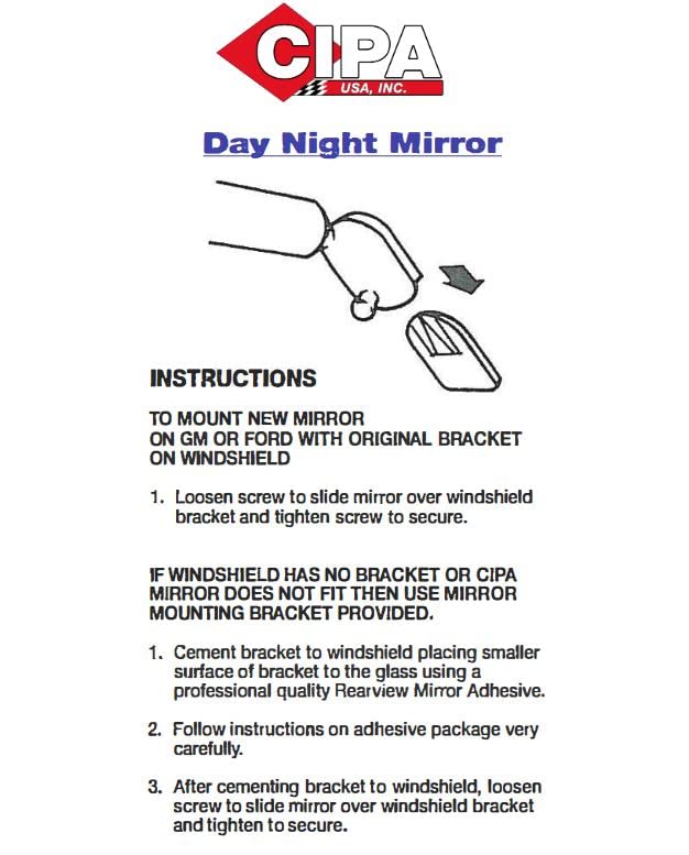 CIPA 32000 10" Day/ Night Rearview Mirror",Black - Image 2