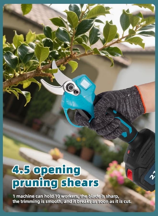 والالا مقصات تقليم كهربائية لاسلكية 3 في 1 ومجموعة منشار كهربائي 21 فولت بطاريتين مزدوجتين 2 متر عمود تلسكوبي منشار كهربائي صغير مقصات حدائق مقصات حدائق لاسلكية أدوات - Image 3